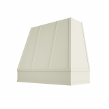 Image: RAL-2V3036 - Soft Linen - Bristol Tapered Strapped Wood Range Hood with Flat Apron Moulding 30"W x 3