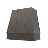 Image: RAL-2V3036 - Platinum Shaker - Bristol Tapered Strapped Wood Range Hood with Flat Apron Moulding 30"
