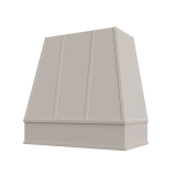 Image: RAL-2V3036 - Feather Gray - Bristol Tapered Strapped Wood Range Hood with Flat Apron Moulding 30"W x
