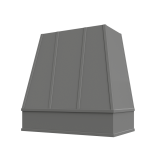 Image: RAL-2V3036 - Smokey Shaker - Bristol Tapered Strapped Wood Range Hood with Flat Apron Moulding 30"W