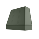 Image: RAL-2V3036 - Ivy Shaker - Bristol Tapered Strapped Wood Range Hood with Flat Apron Moulding 30"W x 3