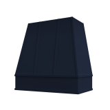 Image: RAL-2V3036 - Navy Shaker - Bristol Tapered Strapped Wood Range Hood with Flat Apron Moulding 30"W x 