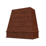 Image: RAL-3V3036 - Heirloom Cocoa - Bristol Tapered Shiplap Wood Range Hood with Block Apron Moulding 30"W