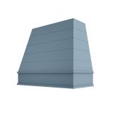 Image: RAL-3V3036 - Soft Powder Blue - Bristol Tapered Shiplap Wood Range Hood with Block Apron Moulding 30