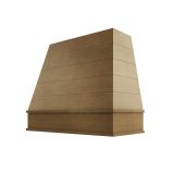Image: RAL-3V3036 - Soft Taupe - Bristol Tapered Shiplap Wood Range Hood with Block Apron Moulding 30"