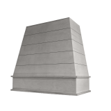 Image: RAL-3V3036 - Timeless Mist - Bristol Tapered Shiplap Wood Range Hood with Block Apron Moulding 30"W 