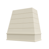 Image: RAL-3V3036 - Antique Shaker - Bristol Tapered Shiplap Wood Range Hood with Block Apron Moulding 30"W