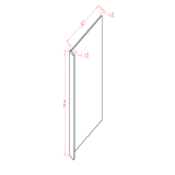 REPV3096 - Feather Gray - Refrigerator End Panel - 1-1/2"W x 96"H x 30"D (Panel Width 1/2")