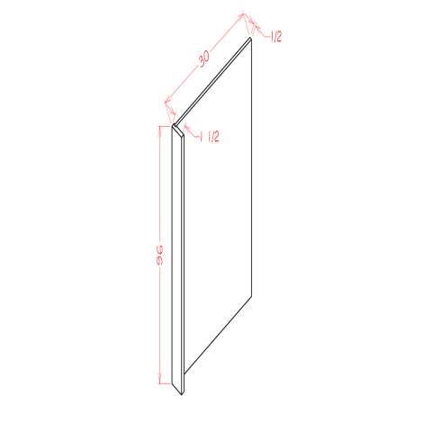 REPVKIT - White Shaker - Refrigerator End Panel Kit w/ L-Brackets (Not Attached)