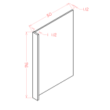 REPVKIT - Cocoa Glaze - Refrigerator End Panel Kit w/ L-Brackets (Not Attached)