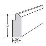 SMM8 - Espresso Shaker - Shaker Mirror Molding 2" X 3/4" X 96"
