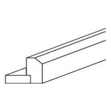 TLR8-2 - Espresso Shaker - Shaker Light Rail Molding 1 1/2" X 2" X 96"