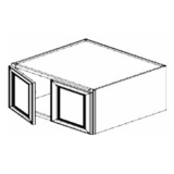 W31.51824 – Espresso Shaker –Two Door Wall Bridge (Stacker) Cabinet