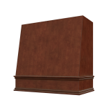 Image: WIL-1V3036 - Heirloom Cocoa - Concord Angled Wood Range Hood  with Classic Apron Moulding 30"W x 36"