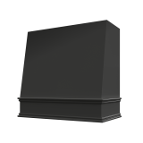 Image: WIL-1V3036 - Black Shaker - Concord Angled Wood Range Hood  with Classic Apron Moulding 30"W x 36"H