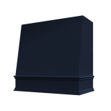 Image: WIL-1V3036 - Navy Shaker - Concord Angled Wood Range Hood  with Classic Apron Moulding 30"W x 36"H
