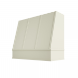 Image: WIL-2V3036 - Soft Linen - Concord Angled Strapped Wood Range Hood with Flat Apron Moulding 30"W x 36