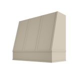 Image: WIL-2V3036 - Timeless Cashmere - Concord Angled Strapped Wood Range Hood with Flat Apron Moulding 30