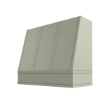 Image: WIL-2V3036 - Timeless Sage - Concord Angled Strapped Wood Range Hood with Flat Apron Moulding 30"W x