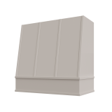 Image: WIL-2V3036 - Feather Gray - Concord Angled Strapped Wood Range Hood with Flat Apron Moulding 30"W x 