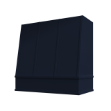 Image: WIL-2V3036 - Navy Shaker - Concord Angled Strapped Wood Range Hood with Flat Apron Moulding 30"W x 3