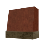 Image: WIL-3V3036 - Heirloom Cocoa - Concord Angled Wood Range Hood with Walnut Stained Apron - 30"W x 36"H