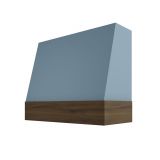 Image: WIL-3V3036 - Soft Powder Blue - Concord Angled Wood Range Hood with Walnut Stained Apron - 30"W x 36