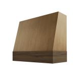 Image: WIL-3V3036 - Soft Taupe - Concord Angled Wood Range Hood with Walnut Stained Apron - 30"W x 36"