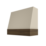 Image: WIL-3V3036 - Timeless Cashmere - Concord Angled Wood Range Hood with Walnut Stained Apron - 30"W x 3