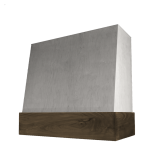 Image: WIL-3V3036 - Timeless Mist - Concord Angled Wood Range Hood with Walnut Stained Apron - 30"W x 36"H