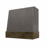 Image: WIL-3V3036 - Platinum Shaker - Concord Angled Wood Range Hood with Walnut Stained Apron - 30"W x 36"