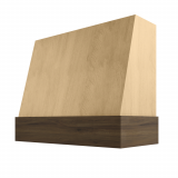 Image: WIL-3V3036 - Honey Shaker - Concord Angled Wood Range Hood with Walnut Stained Apron - 30"W x 36"H