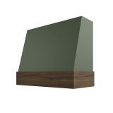 Image: WIL-3V3036 - Ivy Shaker - Concord Angled Wood Range Hood with Walnut Stained Apron - 30"W x 36"H
