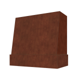 Image: WIL-4V3036 - Heirloom Cocoa - Concord Angled Wood Range Hood with Matching Apron - 30"W x 36"H
