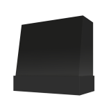 Image: WIL-4V3036 - Black Shaker - Concord Angled Wood Range Hood with Matching Apron - 30"W x 36"H