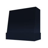 Image: WIL-4V3036 - Navy Shaker - Concord Angled Wood Range Hood with Matching Apron - 30"W x 36"H