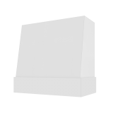 Image: WIL-4V3036 - Timeless White - Concord Angled Wood Range Hood with Matching Apron - 30"W x 36"H