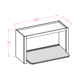 WMSSHELF - Stellar White - Microwave Shelf 28 1/2Wx3/4Hx17D