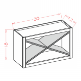 Image: WXRSHELF - Soft Sage -X Rack Shelf Insert - 26-1/2"W x 14-1/2"H x 11"D