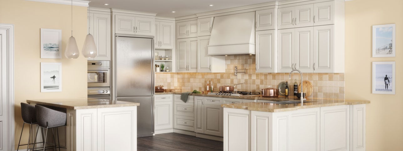 Alabaster Cream Kitchen Cabinets