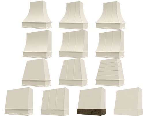 Image: Antique Shaker Wood Range Hoods Ready to Assemble Kitchen Cabinets