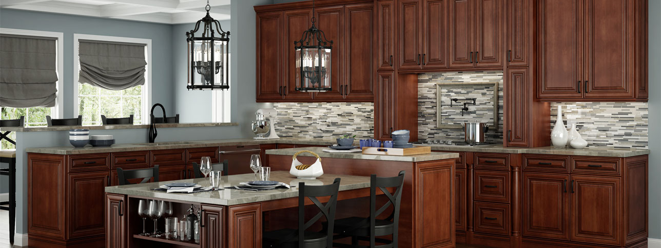 Cocoa Glaze Kitchen Cabinets