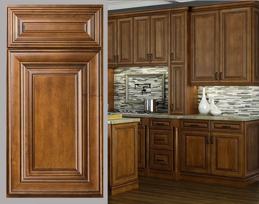 Cocoa Glaze Kitchen Cabinets Ready to Assemble Kitchen Cabinets