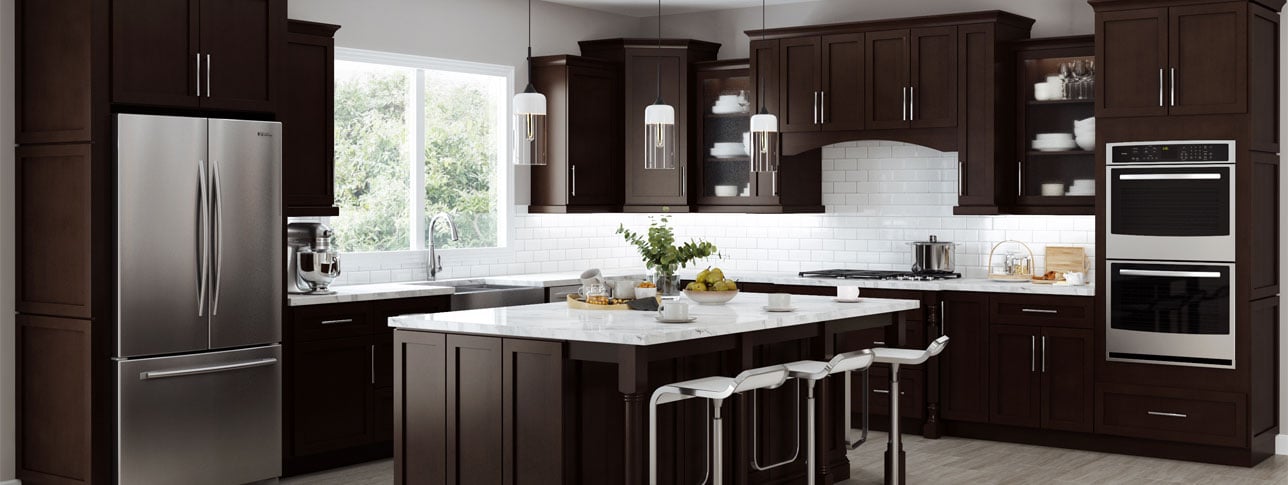 Espresso Shaker Kitchen Cabinets