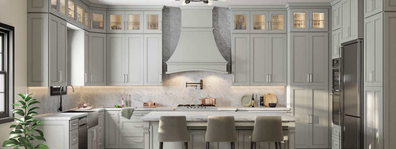 Palermo Gray Kitchen Cabinets
