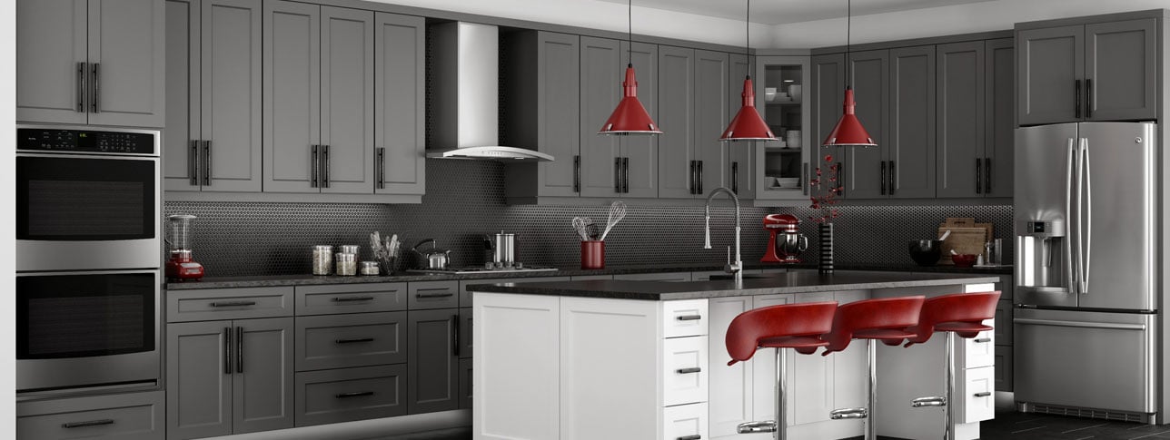 Smokey Gray Shaker Kitchen Cabinets
