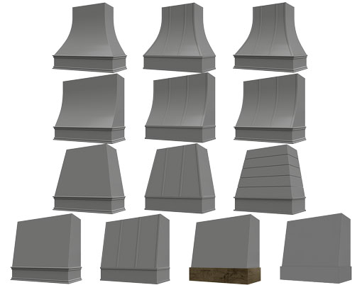 Image: Smokey Shaker Wood Range Hoods Ready to Assemble Kitchen Cabinets