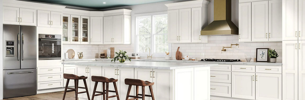 Soft Linen Kitchen Cabinets