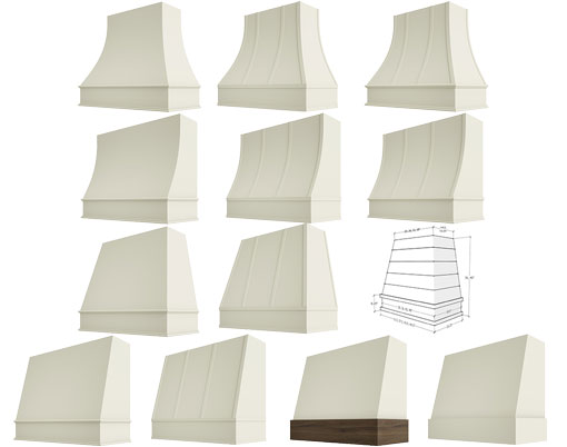 Image: Soft Linen Wood Range Hoods Ready to Assemble Kitchen Cabinets