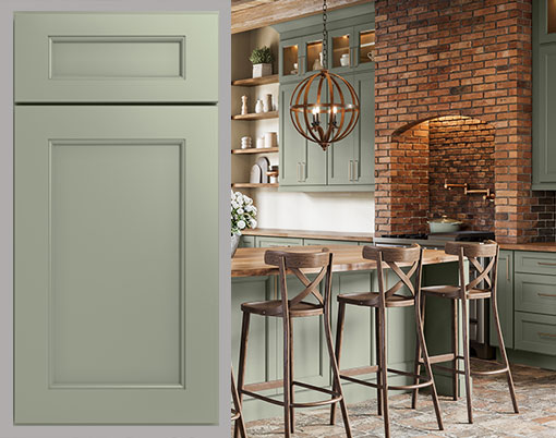 Image: Soft Sage Kitchen Cabinets Ready to Assemble Kitchen Cabinets